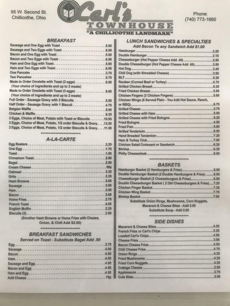 Carl's Townhouse Menu image 3